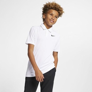 Polo Nike Dri-FIT Victory Golf Baieti Albi Negrii | MJWZ-38691